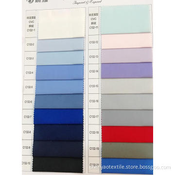 80s/2C CVC Twill Dyed Fabric